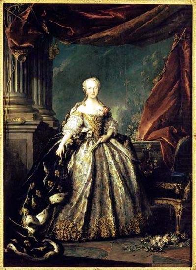 Louis Tocque Portrait of Maria Teresa of Spain as the Dauphine of France oil painting picture